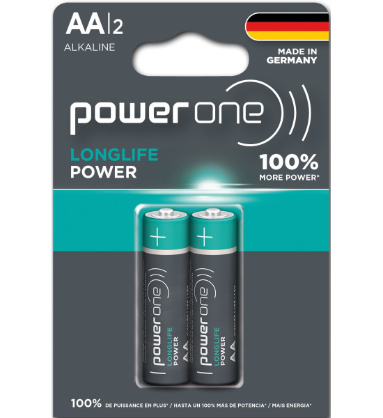 Pilas Alcalinas, Longlife Power, AA - Blister x 2 Und.